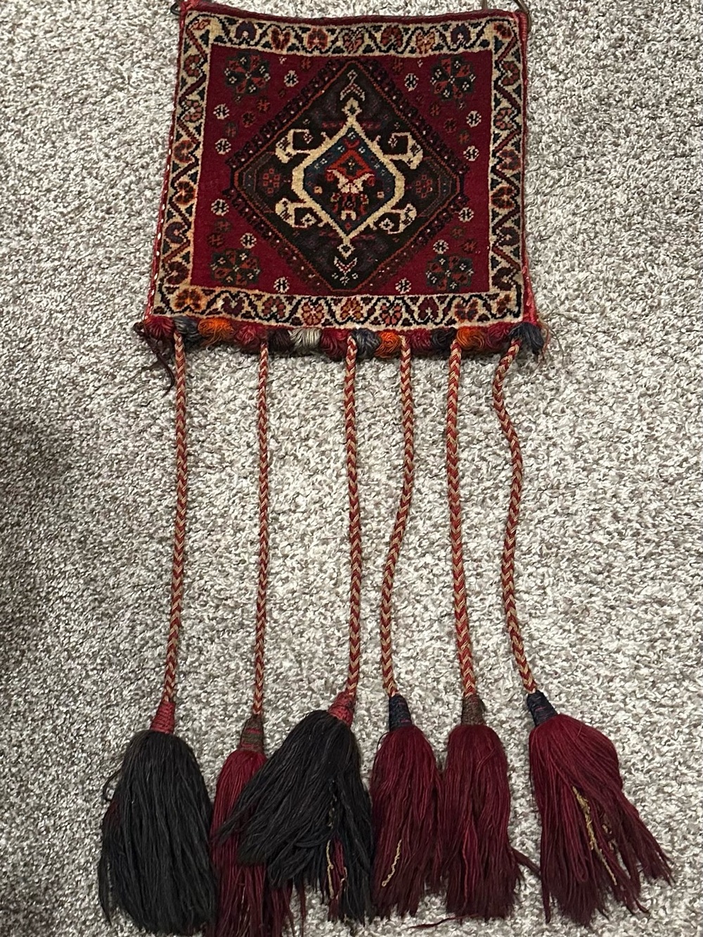 NWOT Authentic Handmade Persian Rug Shoulder Bag Handwoven Carpet Purse